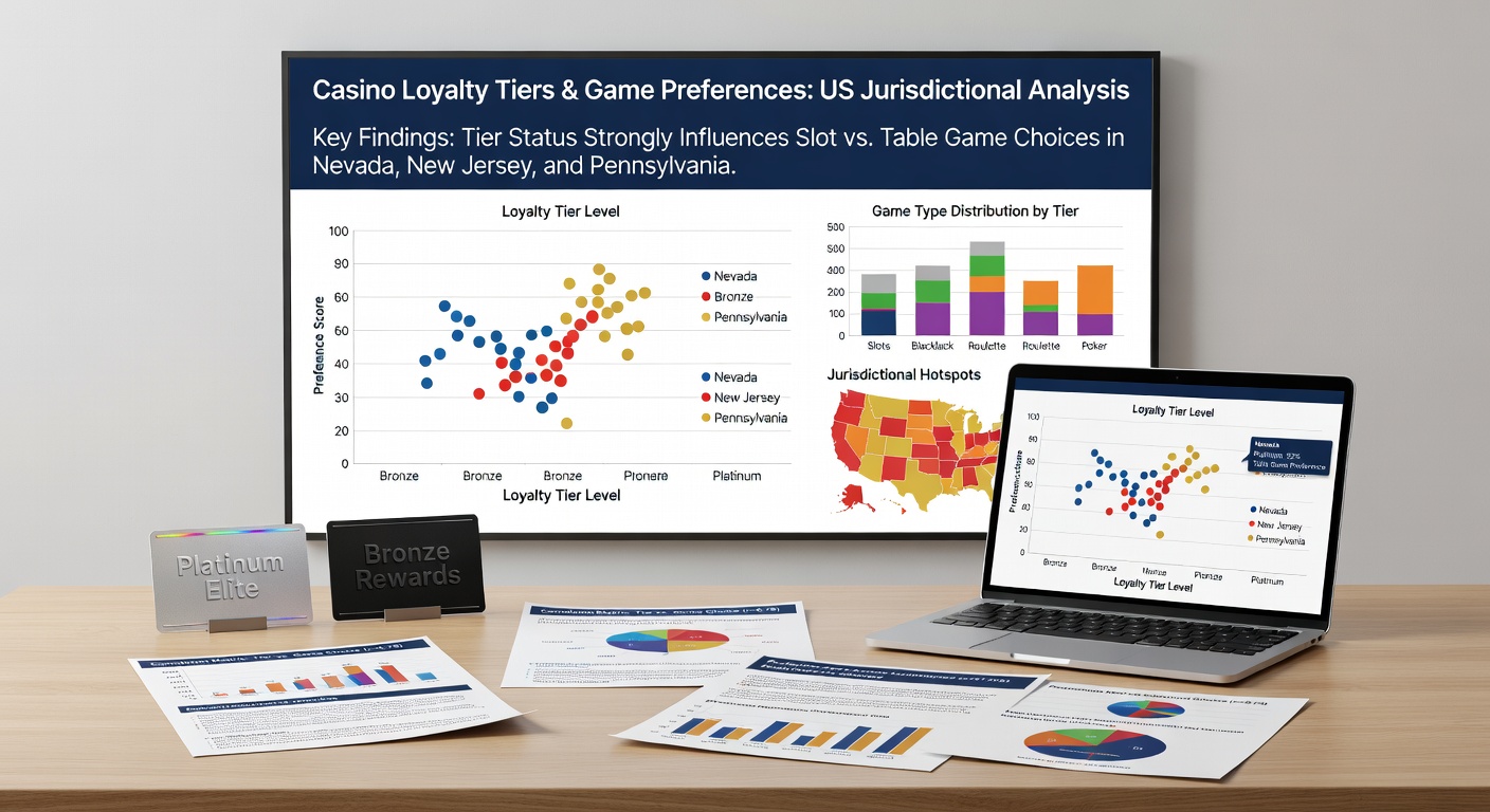 Casino loyalty program dashboard showing tier levels and player game choices in a US gaming facility