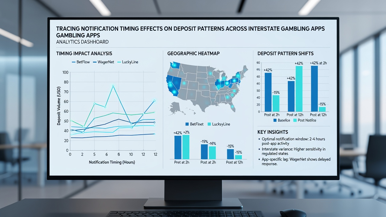 Chart illustrating deposit timing variations linked to notification delivery across different U.S. states